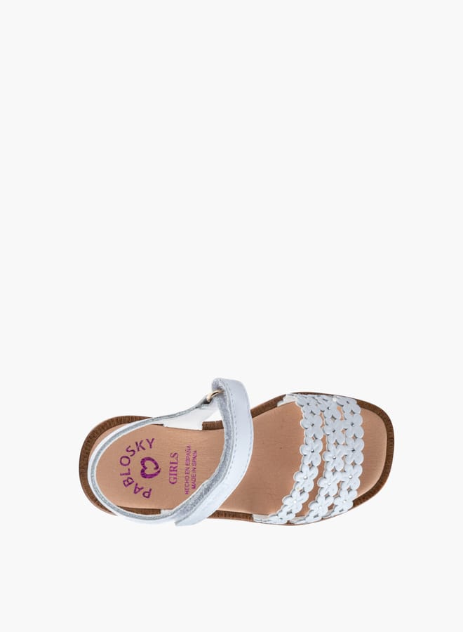 Pablosky Girls Strap Sandals With Hook And Loop Closure  - Image 4