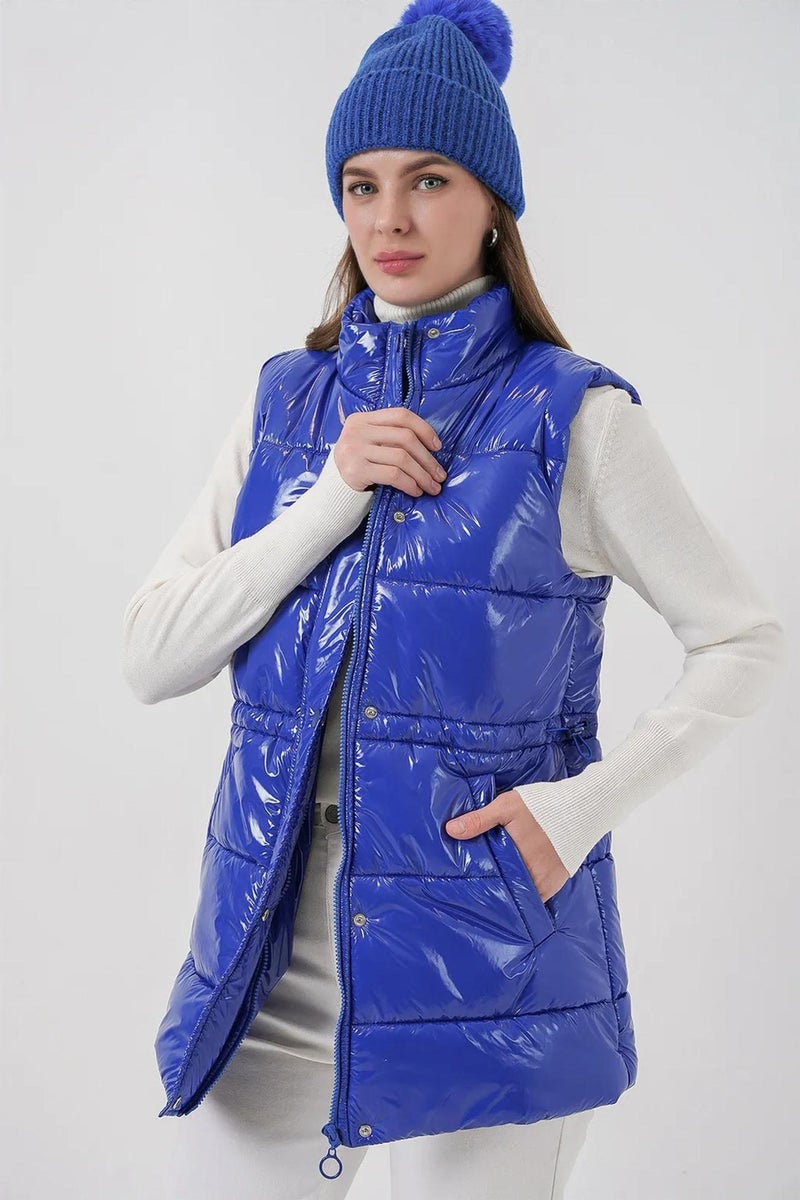 BIG DART BDART Shiny Zippered Puffer Vest - Image 2