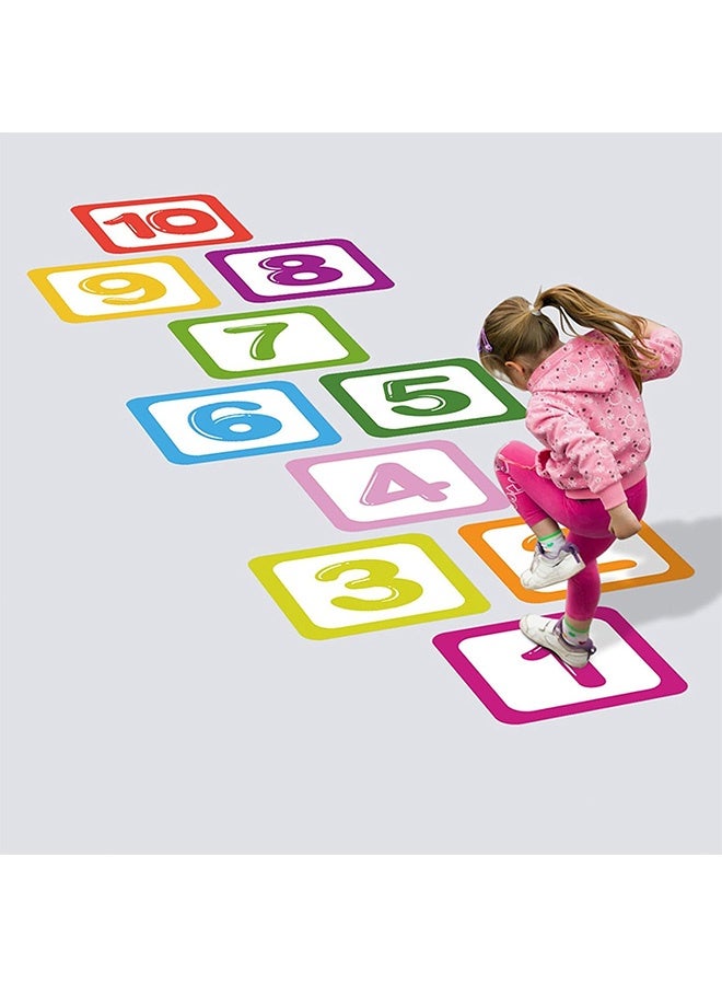 JCB CHIC ملصق أرضي شبكي للأرقام ， ملصق أرضي لألعاب ألغاز ملصقات الأطفال ملصق أرضي للأرقام لغرفة الصف وغرفة النوم وغرفة المعيشة والممر الأرضي للحضانة （20 سم） - Image 1