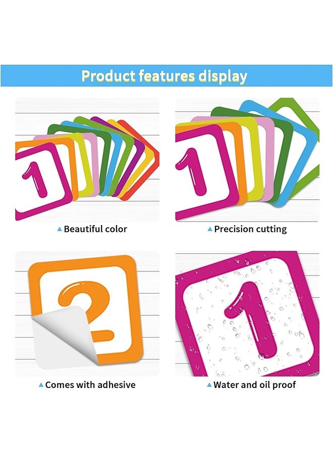 JCB CHIC ملصق أرضي شبكي للأرقام ， ملصق أرضي لألعاب ألغاز ملصقات الأطفال ملصق أرضي للأرقام لغرفة الصف وغرفة النوم وغرفة المعيشة والممر الأرضي للحضانة （20 سم） - Image 3