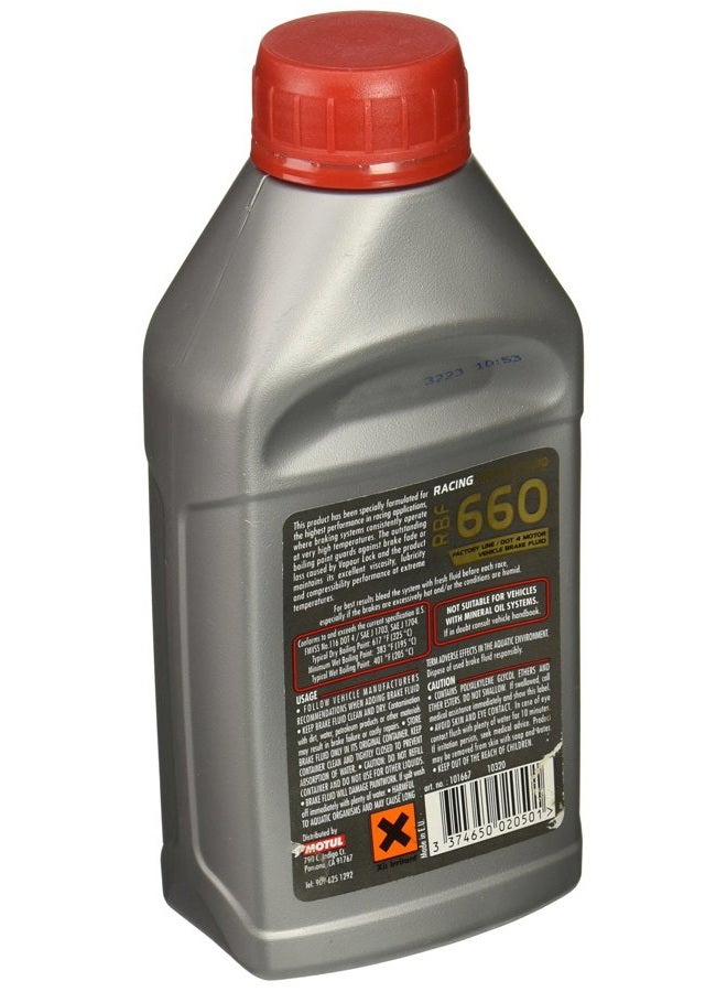RBF 660 Factory Line Dot-4 100 Percent Synthetic Racing Brake Fluid 500ml (101667)