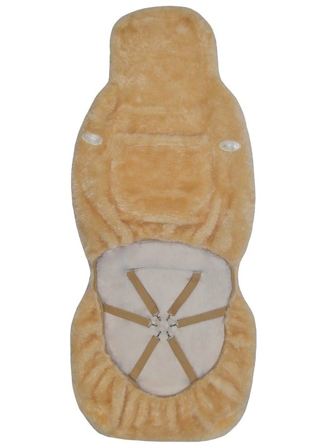 Eurow Sheepskin Seat Cover, 56 by 23 Inches, Beige - Image 4