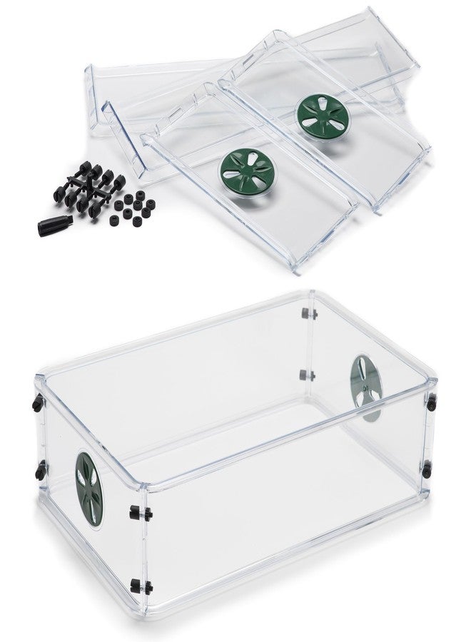 إيرليجرو حاضنة بذور وأعشاب متوسطة الحجم من إيرلي جرو، ذات غطاء مقبب، مزودة بفتحات تهوية جانبية، وإمكانية تمديد الارتفاع، ومجموعة مشابك تثبيت، لون أخضر - Image 4