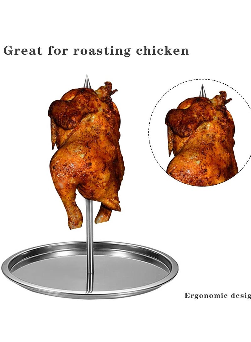 Stainless Steel Vertical Skewer Grill for BBQ, Chicken Rack Roaster, Charcoal Smoker Stand, Meat Spit for Kebab, Perfect for Roasting and Grilling Delicious Meats. - Image 3