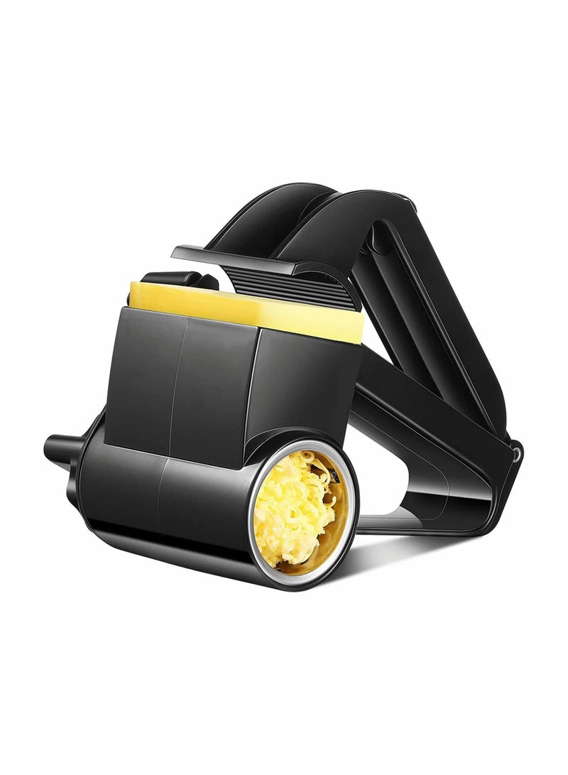 SOLARAE Cheese Grater Rotary Manual Handheld Cheese Grater, with Stainless Steel Drum for Grating Hard Cheese Chocolate Nuts Kitchen Tool - Image 1