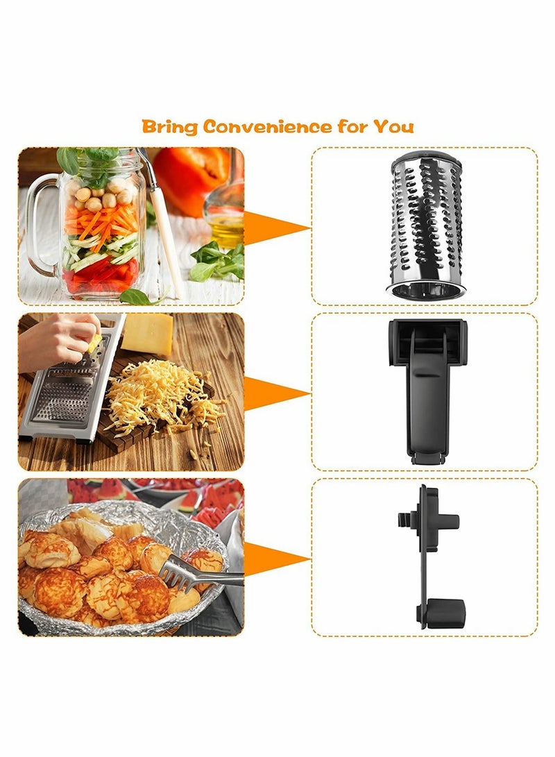 SOLARAE Cheese Grater Rotary Manual Handheld Cheese Grater, with Stainless Steel Drum for Grating Hard Cheese Chocolate Nuts Kitchen Tool - Image 5