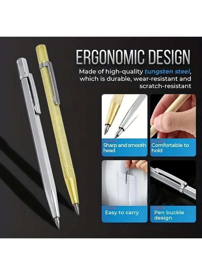 5pcs Tungsten Steel Alloy Marking Pens With Pocket Clip For Ceramic Glass Metal - Image 4