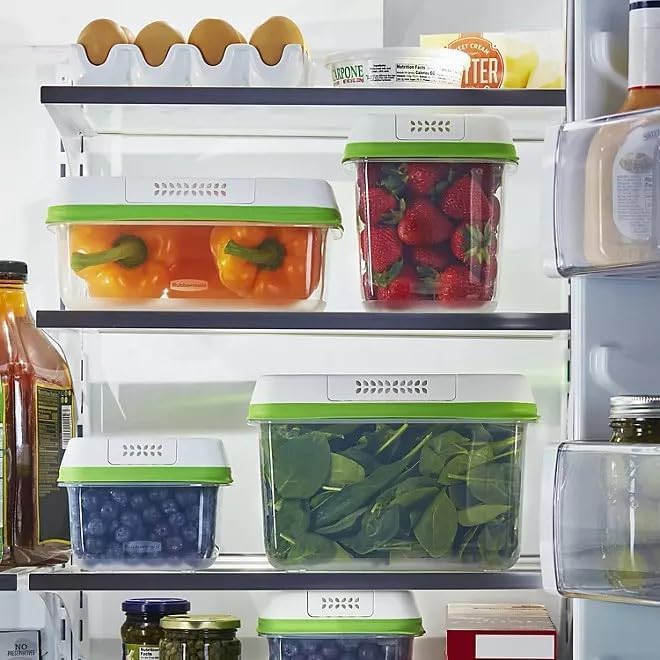 Rubbermaid FreshWorks Produce Saver, Large Storage Containers With Lids, Pack of 3, 6-Piece Set - Image 3