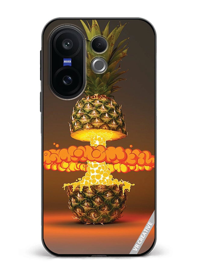 Protective Case Cover For Vivo X200 FE Fire Pineapple Design Multicolour