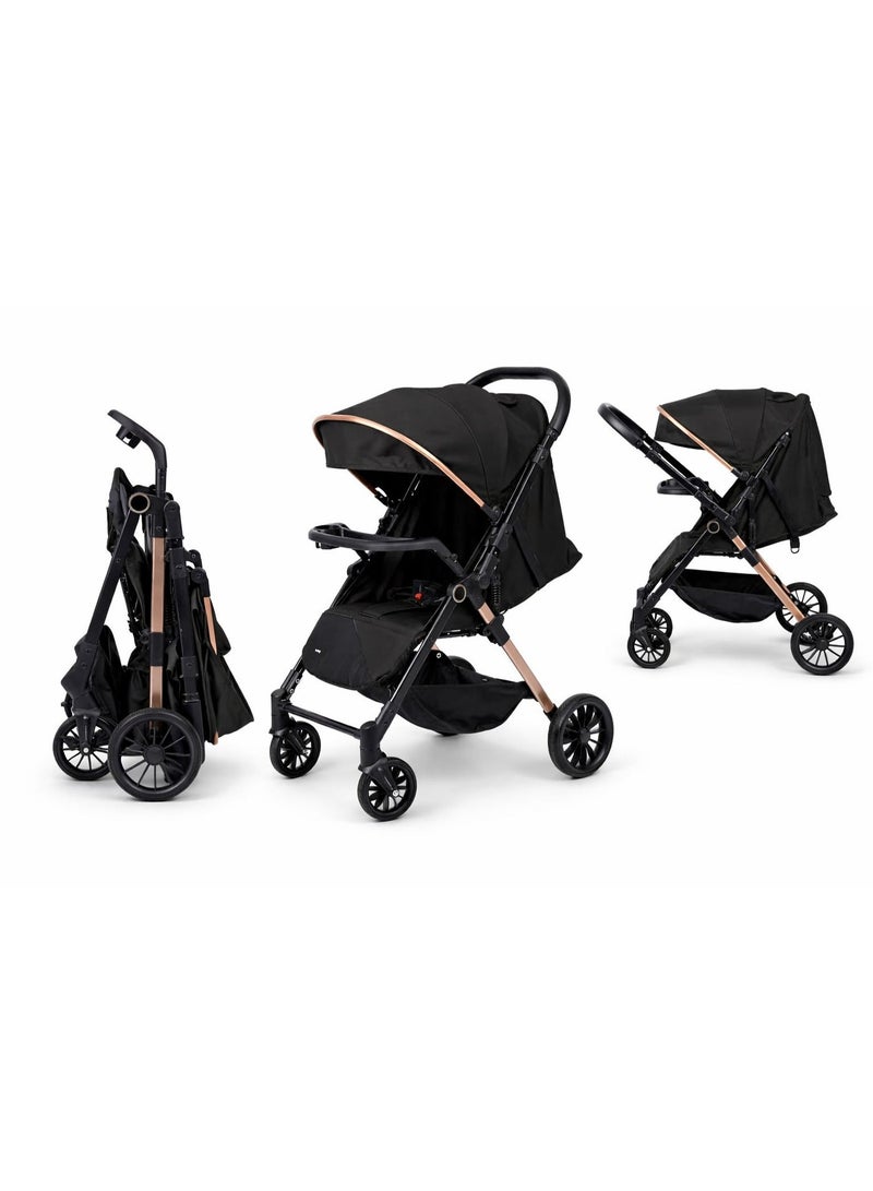 burbay Lightweight Foldable Baby Stroller - 2-Way Compact Travel Stroller with Protective Canopy & One-Hand Fold, Suitable for 0-4 Years - Image 1