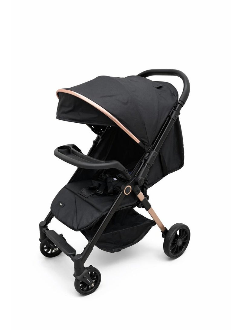 burbay Lightweight Foldable Baby Stroller - 2-Way Compact Travel Stroller with Protective Canopy & One-Hand Fold, Suitable for 0-4 Years - Image 2