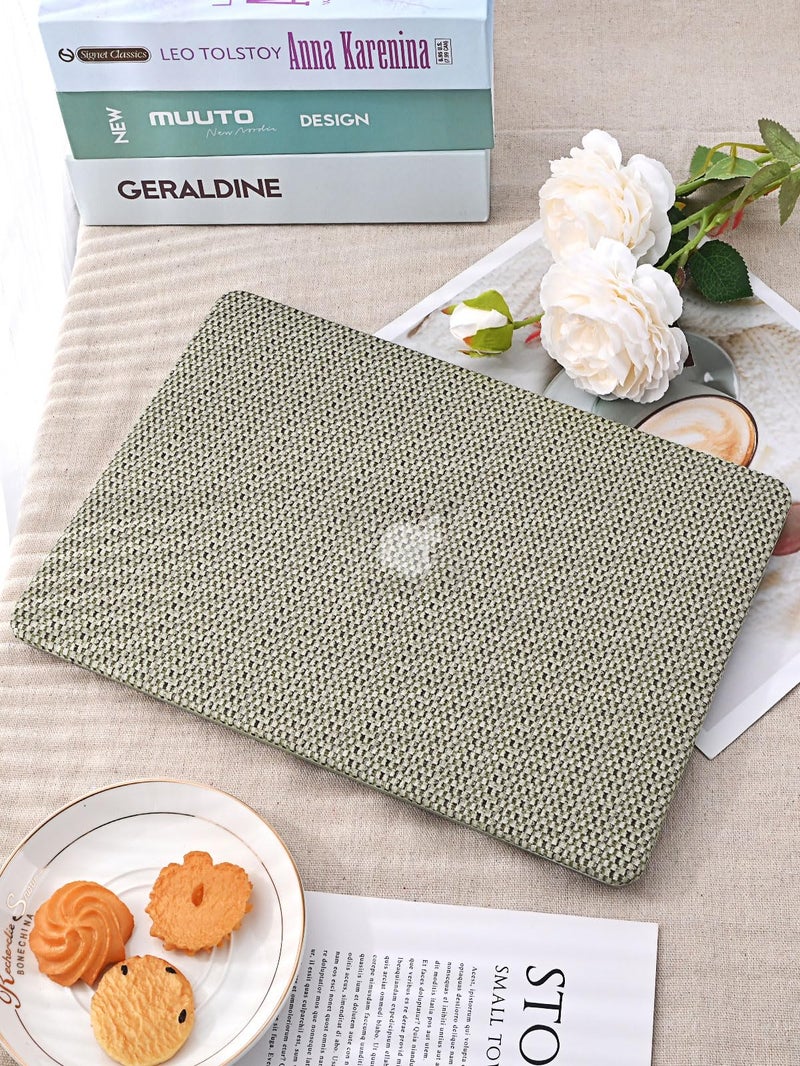 Seorsok متوافق مع حافظة MacBook Pro 13 بوصة M2 2023 2022 2021-2016 A2338 M1 A2251 A2289 A2159 A1989 A1708 A1706 حافظة صلبة من الجلد الأنيق والبلاستيك غطاء لوحة مفاتيح شفاف من القماش المنسوج الكتاني - Image 5
