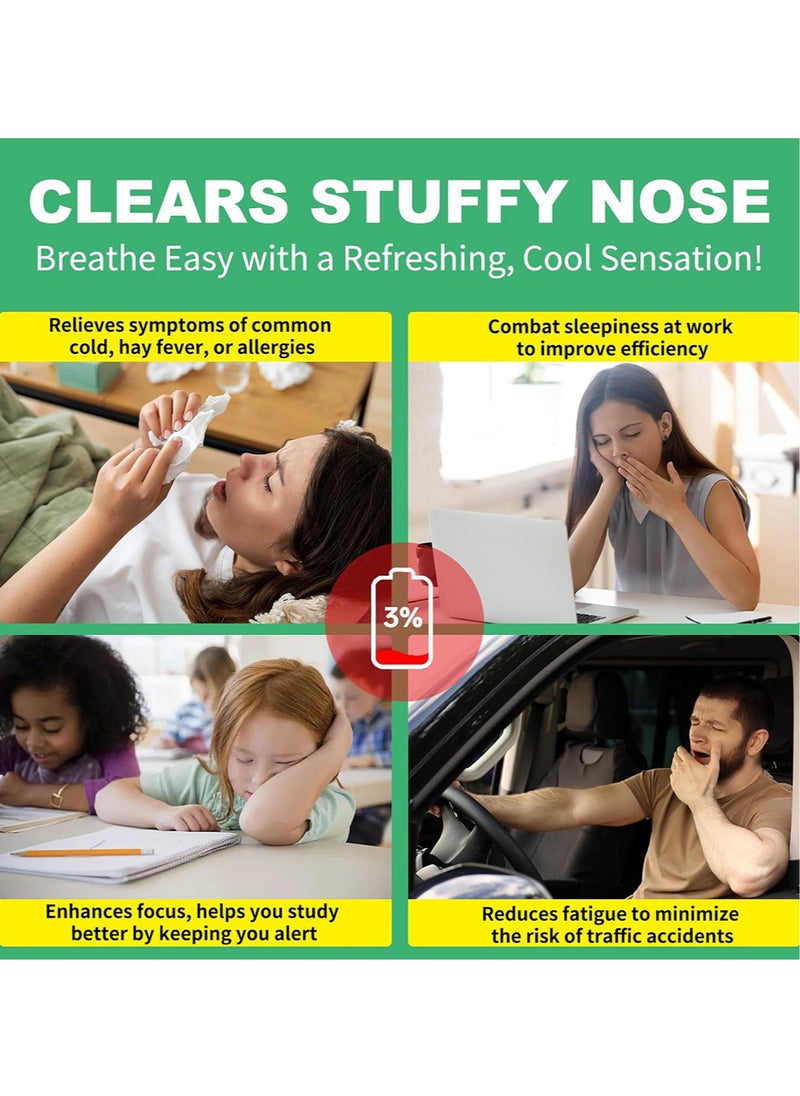 START FEELING 1pc On-the-Go Portable Aromatherapy Nasal Inhaler Personal Diffuser Sniffer Stick With Essential Oils Refreshing Menthol for Stress Anxiety Relief Soothes Comforts Boosts Focus  - Image 4