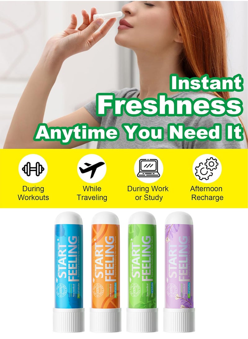 1pc On-the-Go Portable Aromatherapy Nasal Inhaler Personal Diffuser Sniffer Stick With Essential Oils Refreshing Menthol for Stress Anxiety Relief Soothes Comforts Boosts Focus