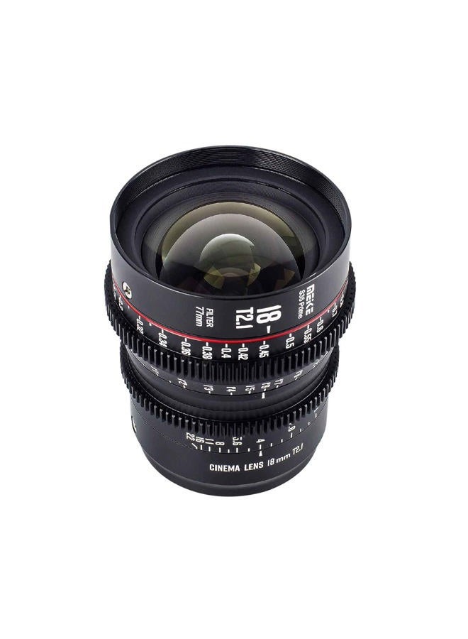 Meike عدسة سينمائية يدوية التركيز MEKE 18mm T2.1 سوبر 35 برايم للتوافق مع كاميرات EF-Mount مثل C200 و C300 II و RED Komodo و BMPCC 6K و Z CAM E2-S6 و BMPCC6K Pro - Image 3