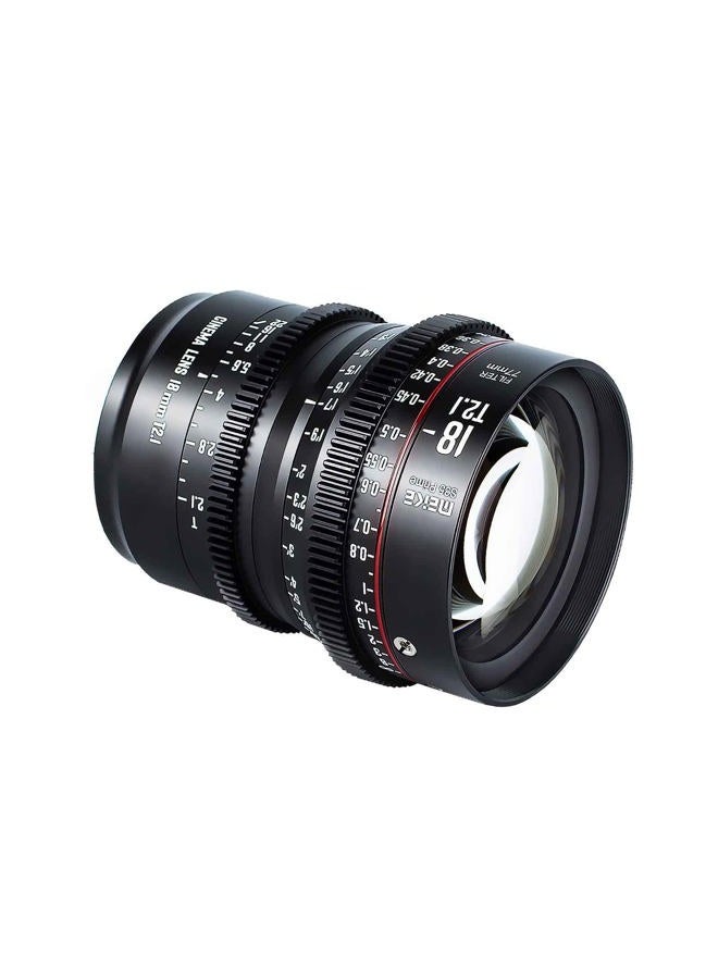 Meike عدسة سينمائية يدوية التركيز MEKE 18mm T2.1 سوبر 35 برايم للتوافق مع كاميرات EF-Mount مثل C200 و C300 II و RED Komodo و BMPCC 6K و Z CAM E2-S6 و BMPCC6K Pro - Image 2