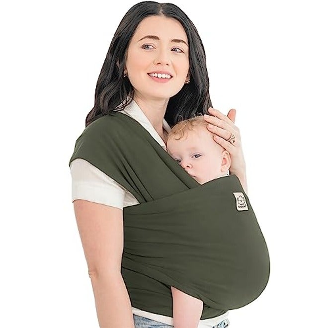 KeaBabies Baby Wrap Carrier, All-in-1 Original Baby Carrier, Stone Gray