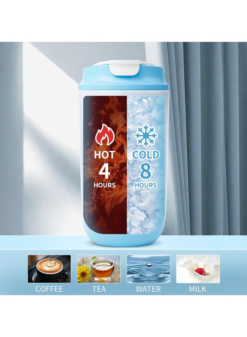 FJbottle 450ml Travel Coffee Mug - Double Wall Insulated Stainless Steel - Reusable Leak-Proof Thermal Tumbler - Two Ways to Drink - Perfect for Commuting, Office & Traveling - Image 5