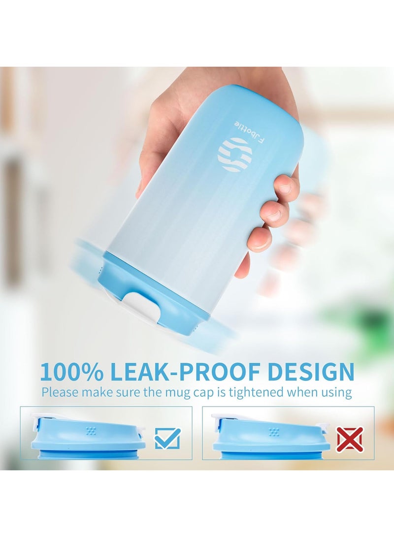 FJbottle 450ml Travel Coffee Mug - Double Wall Insulated Stainless Steel - Reusable Leak-Proof Thermal Tumbler - Two Ways to Drink - Perfect for Commuting, Office & Traveling - Image 3