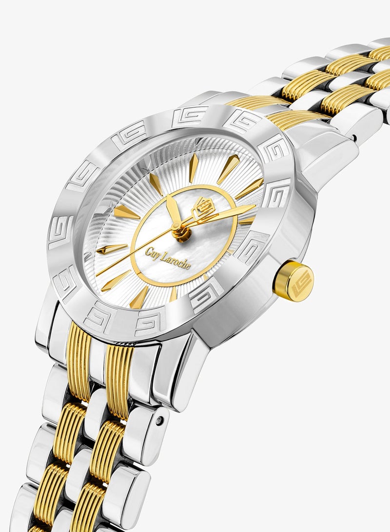 Guy Laroche Alex Watch for Women with Stainless Steel Bracelet 29 mm 5 Atm - Image 2