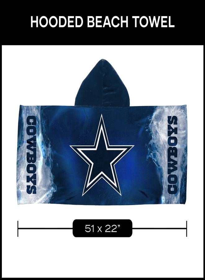 Northwest Dallas Cowboys NFL Charged Youth Hooded Towel 22x51 inches - Image 4