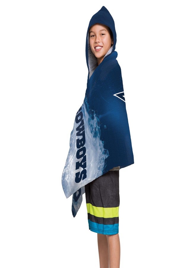 Northwest Dallas Cowboys NFL Charged Youth Hooded Towel 22x51 inches - Image 2