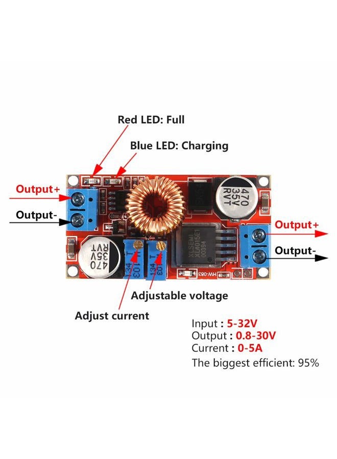 ATNSINC 6PCS XL4015 E1 وحدة شحن بطارية ليثيوم 5A DC إلى DC CC CV لوحة شحن خطوة لأسفل وحدة محول الطاقة LED - Image 3