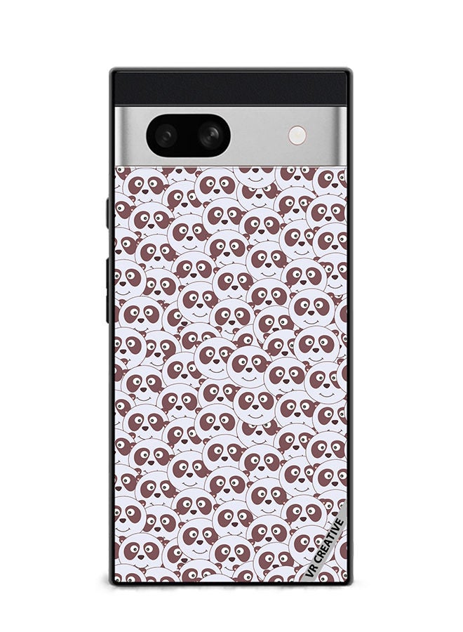 VR CREATIVE Protective Case Cover For Google Pixel 7a Children With Funny Panda Design Multicolour - Image 1