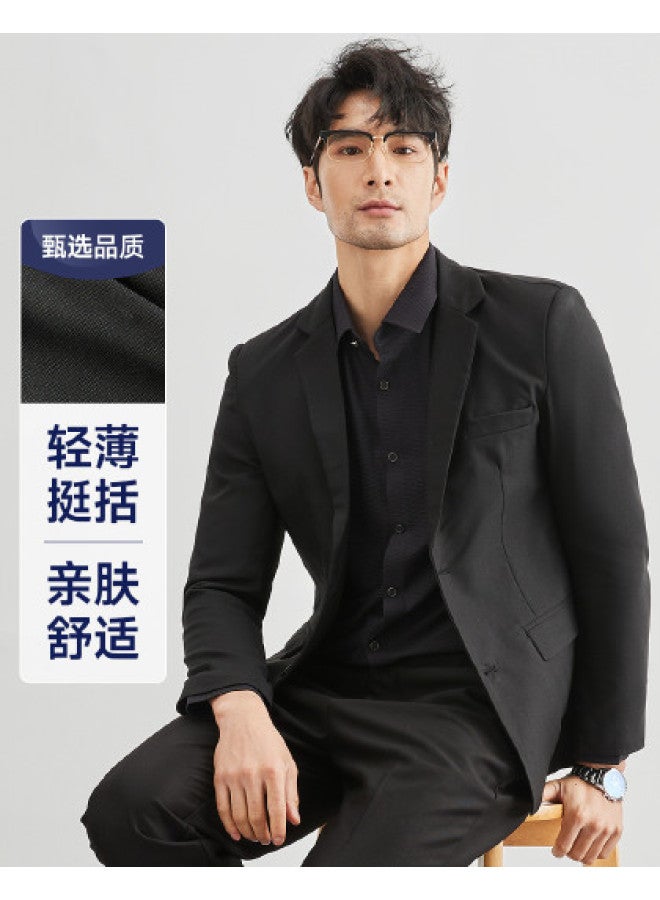 Fapai Men's Casual Business Versatile Solid Color Korean Style Men's Suit Jacket - Image 1