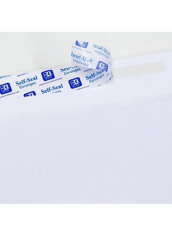 بازيك بروداكتس مظروف أبيض بختم ذاتي من Bazic 3 5/8 × 6 1/2 6 مغلفات بريدية بدون نافذة مقشرة وختم بريدية للتحقق من فاتورة الأعمال (100/عبوة) عبوة واحدة  - Image 5