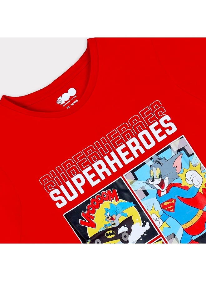 Warner Bros.  Boy's Superheroes Short Sleeve T-Shirt - Image 5