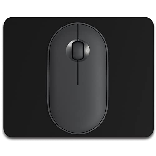 Dapesuom Small Mouse Pad, 5 x 6 Inch Thick Rubber Premium-Textured Non-Slip Portable & Washable Mini Mouse Mat for Women Men Wireless Laptops Keyboard Tray Gaming Work Computer Travel, Jet Black - Image 1