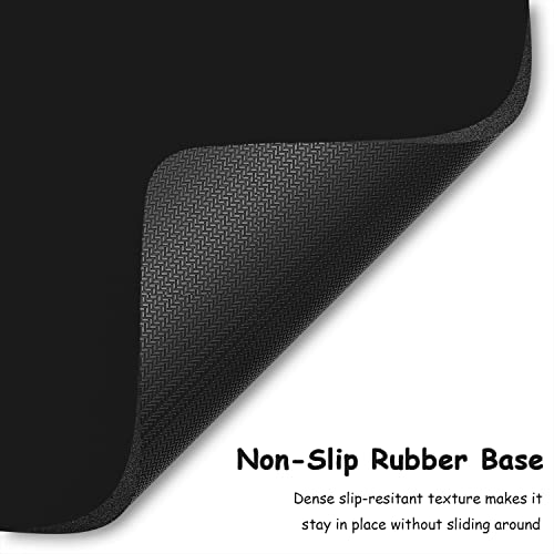 Dapesuom Small Mouse Pad, 5 x 6 Inch Thick Rubber Premium-Textured Non-Slip Portable & Washable Mini Mouse Mat for Women Men Wireless Laptops Keyboard Tray Gaming Work Computer Travel, Jet Black - Image 4