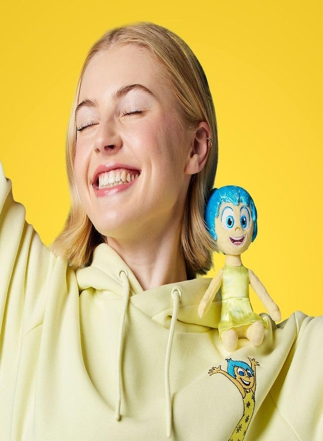 Disney Store Official Joy Magnetic Shoulder Plush - Inside Out 2 Stuffed Animals - Magnetic Feature for Shoulder Wear - 6 Inch Plush Figure Toys with Embroidered Details, Detailed Sculpting - Image 3
