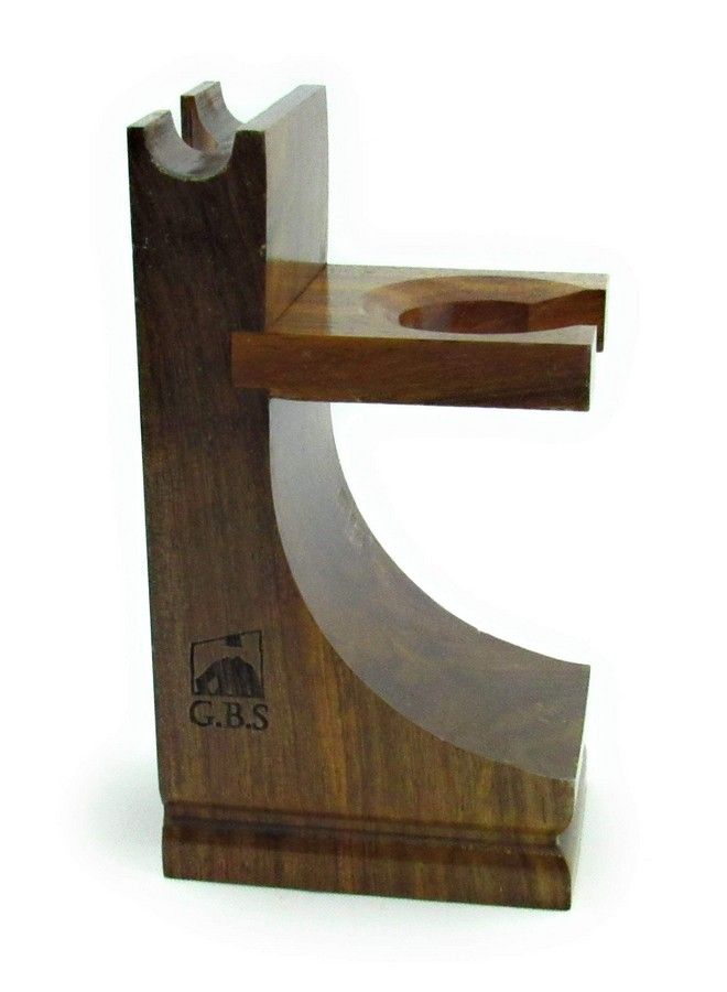 G.B.S طقم حلاقة يتضمن شفرة حلاقة من الفولاذ الكربوني 21" حزام جلدي وعاء صابون خشبي مع فرشاة حلاقة نباتية + حامل صابون حلاقة من الجلسرين الطبيعي جل بعد الحلاقة وكتلة الألوم - Image 5