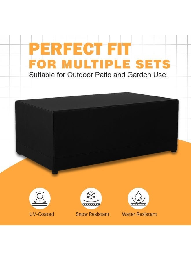 Topify Outdoor Table Cover 190x115x70 cm, Waterproof Patio Furniture Covers, Coffee Table-LARGE - Image 2