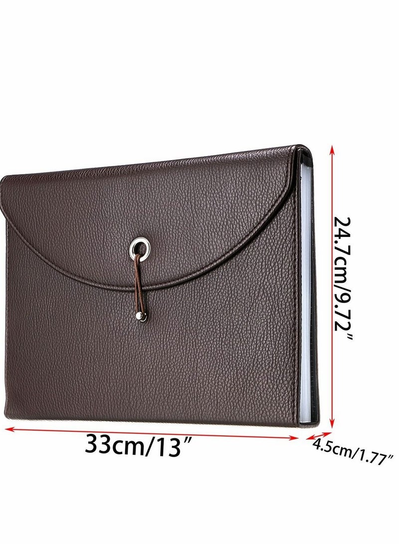 Excefore PU Leather A4 Expanding Folder File Organisers - Image 2