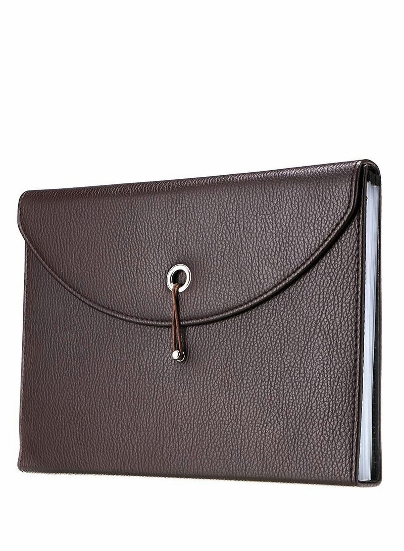 Excefore PU Leather A4 Expanding Folder File Organisers - Image 1