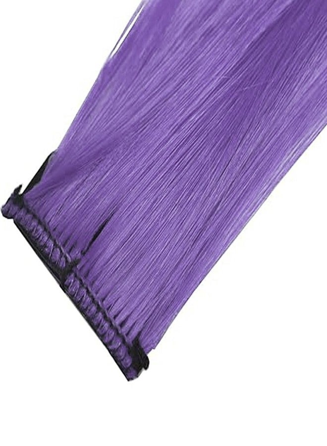 BLUSHIA 2 Pcs Single Clip Synthetic Hair Side Covers Up Extension/Patch For Women, 20 Inch (Lavender) (Pack of 2) - Image 2