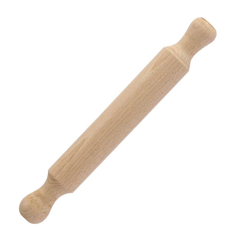 Wooden Rolling Pin for Baking 40 X 4 CM with Profiled Palm Supporting Edges  Wood Dough for Fondant Pie Crust Cookie Pastry Dough  Professional Standard Rolling Pins