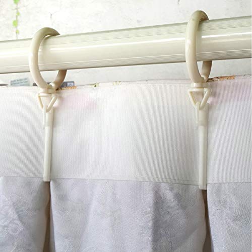 Ailejia 30 Pcs Plastic Adjustable Pinch Pleat Hook Ratchet System Depth Pinch Shower Curtain Hooks Plastic Tape Hook Curtain Hooks for Door Curtain and Shower Curtain (70mm.30pcs) - Image 5