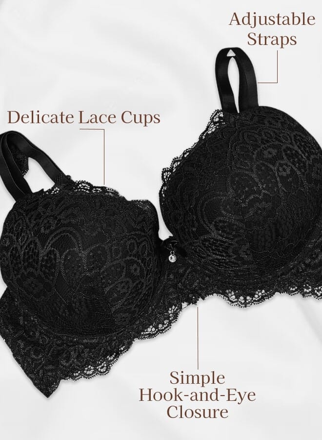 Every Woman Knows Classic Soft Underwire Bra with Mid-Coverage Cups and Lace 36-46 CBD  - Image 2