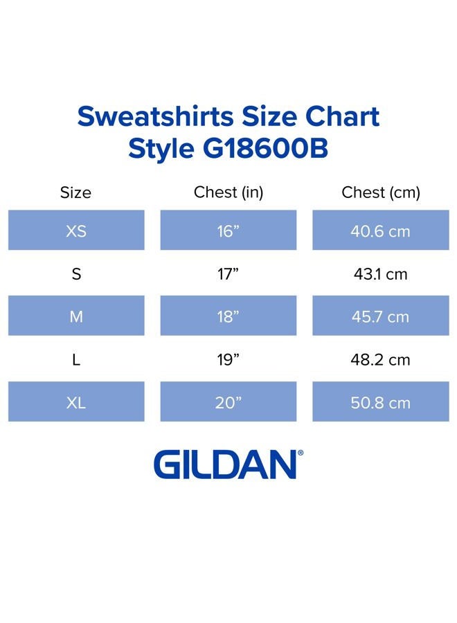Gildan Youth Full Zip Hoodie Sweatshirt, Style G18600B, Black, Medium - Image 5