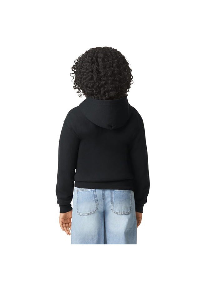 Gildan Youth Full Zip Hoodie Sweatshirt, Style G18600B, Black, Medium - Image 3