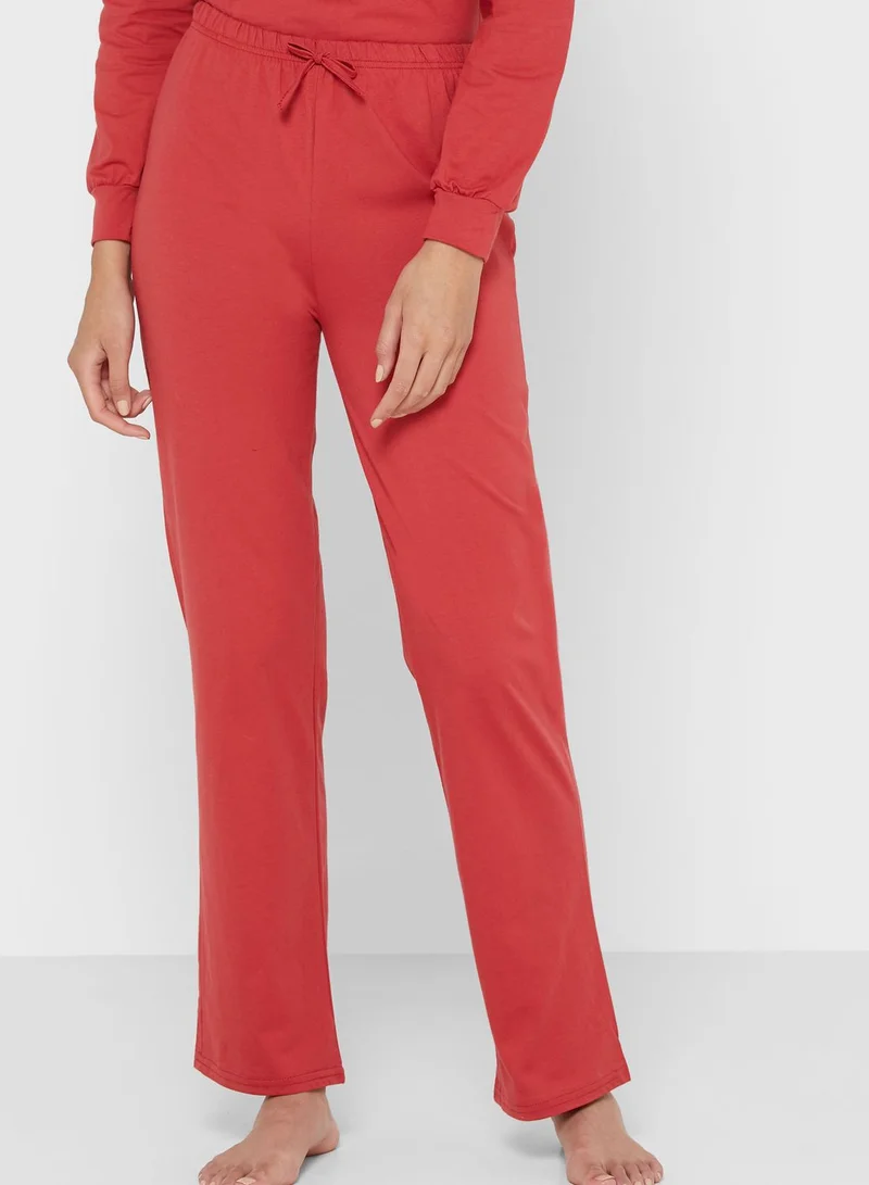 Ginger Slogan Top Pyjama Set