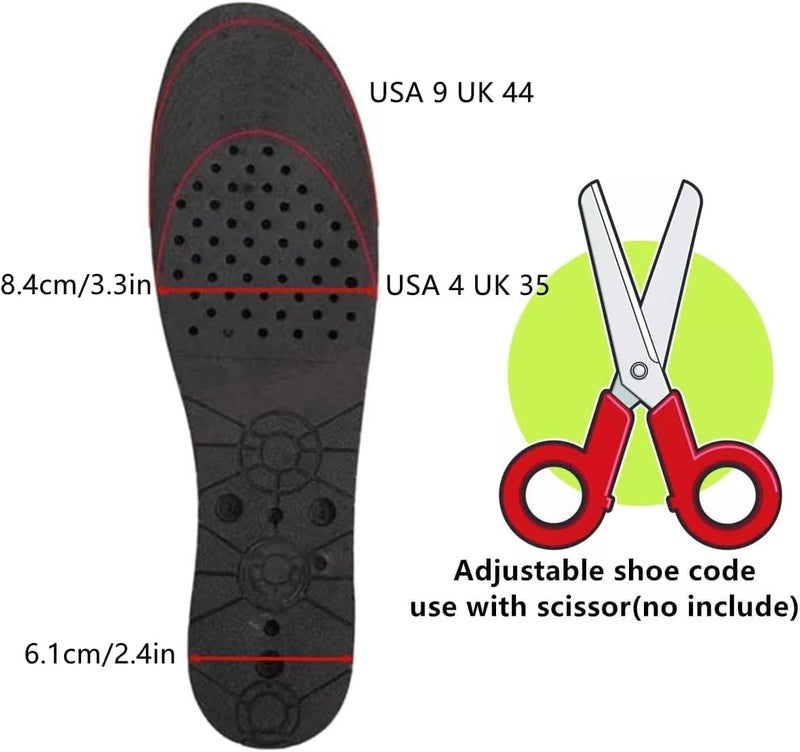 QUORYTH Height Increase Insoles 4-Layer Air up Shoe Lifts Elevator Shoes Insole 2.95inches(7.5 cm) Heels Lift Inserts for Men and Women - Image 5