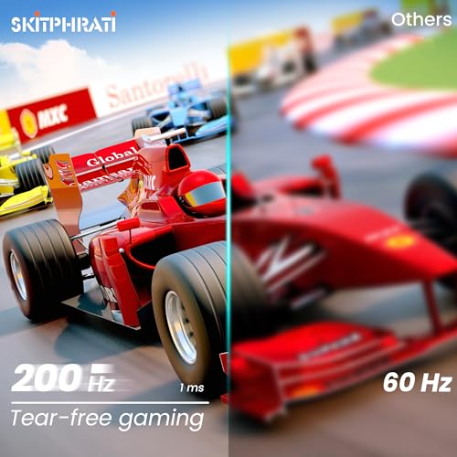 SKitphrati Pink 24 inch Gaming Monitor 200Hz Refresh Rate FHD 1080p Resolution Fast IPS Panel 1ms GTG Response Time Adaptive Sync Built-in Speakers Pink Monitor - Image 5