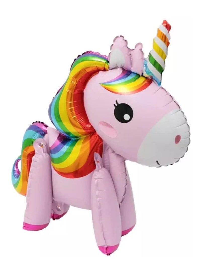 LA FIESTA - 4 Piece Unicorn Foil Balloons for Birthday Baby Shower Party Decorations - Image 1