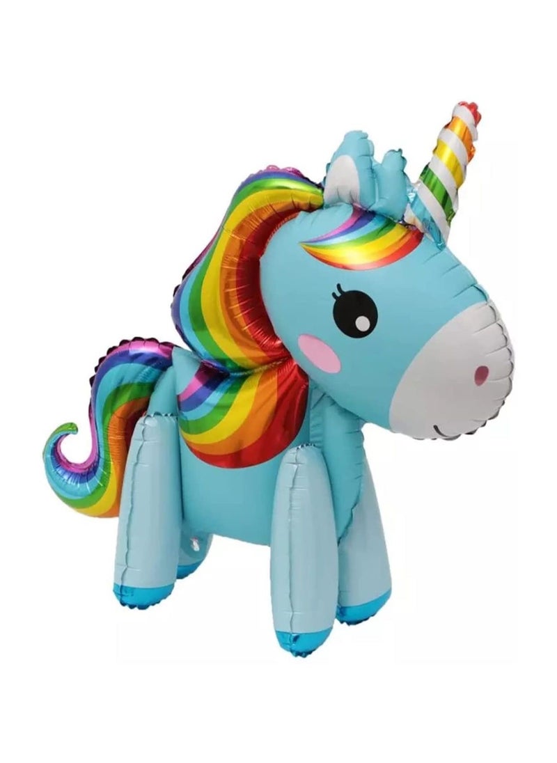 LA FIESTA - 4 Piece Unicorn Foil Balloons for Birthday Baby Shower Party Decorations - Image 1