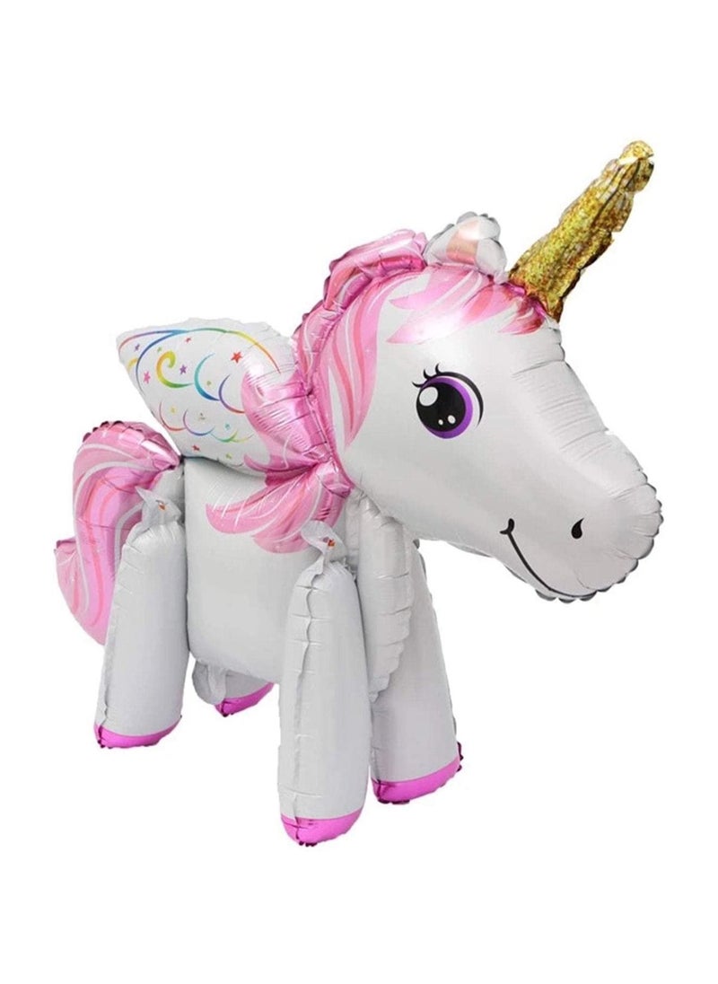 LA FIESTA - 4 Piece Unicorn Foil Balloons for Birthday Baby Shower Party Decorations - Image 1